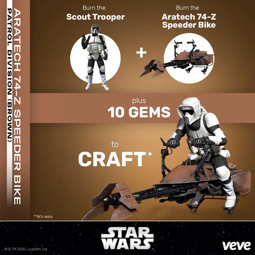 Aratech 74-Z Speeder Bike – Patrol Division (Brown) image 6