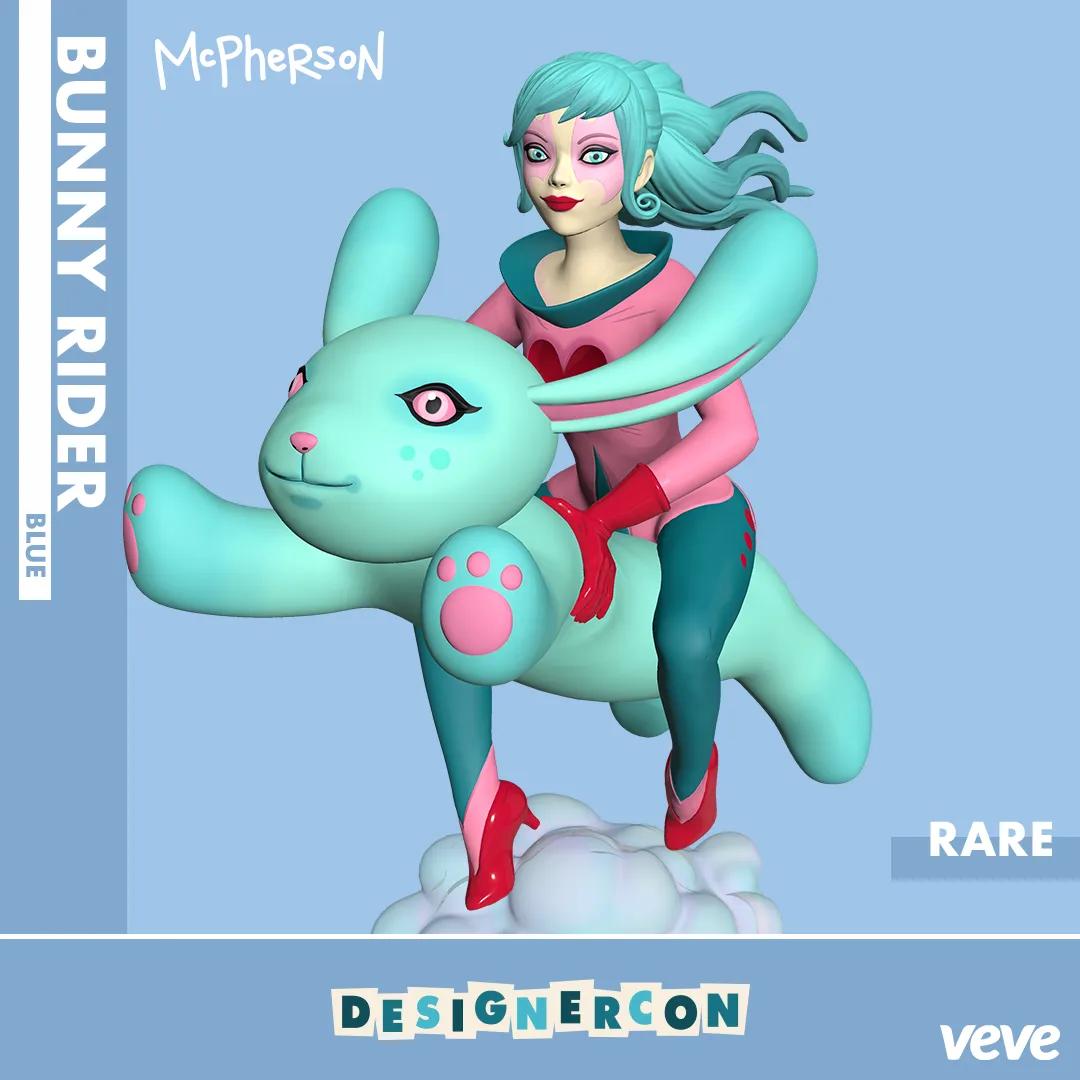 Tara McPherson - Blue Bunny Rider image 1