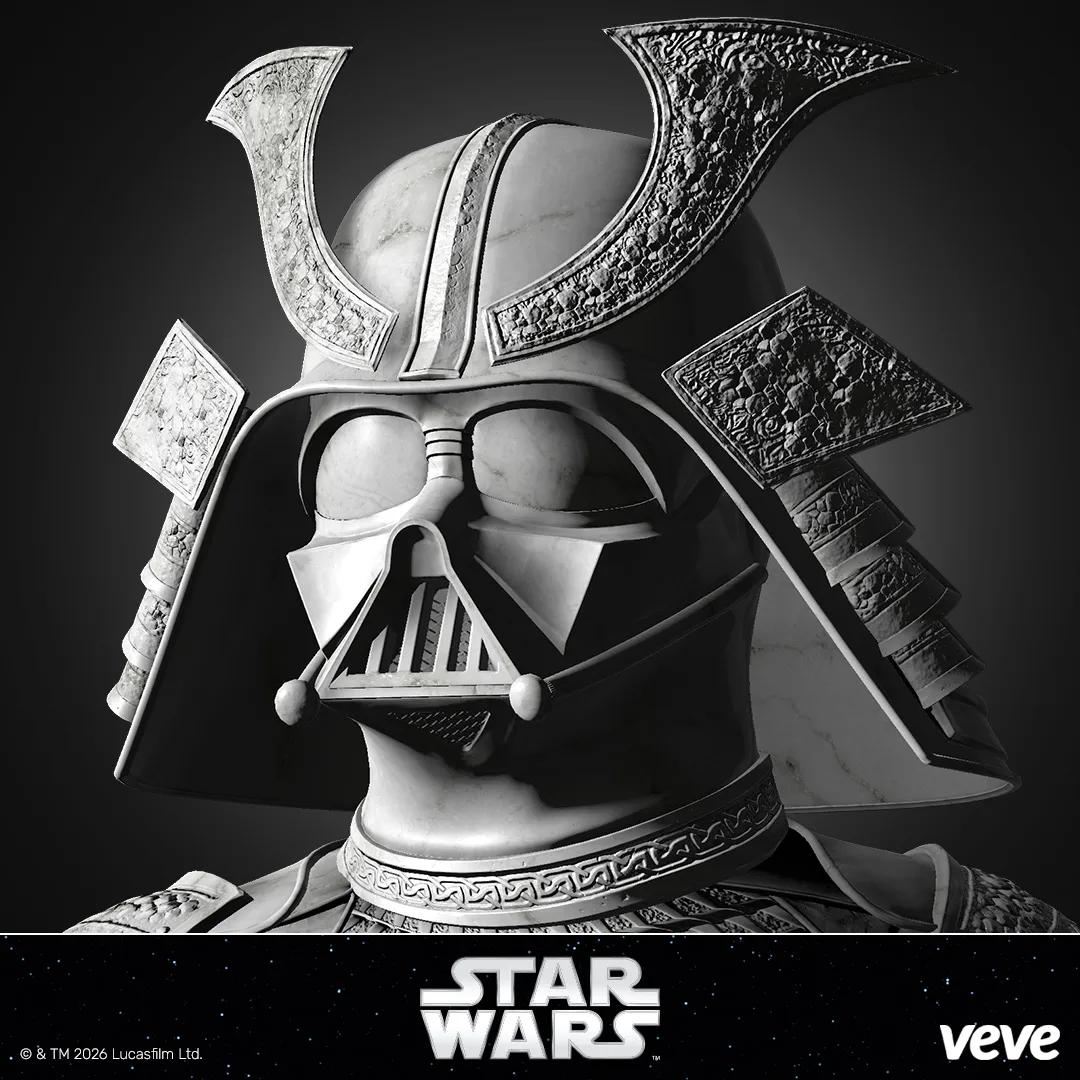 Darth Vader Bust - White Marble