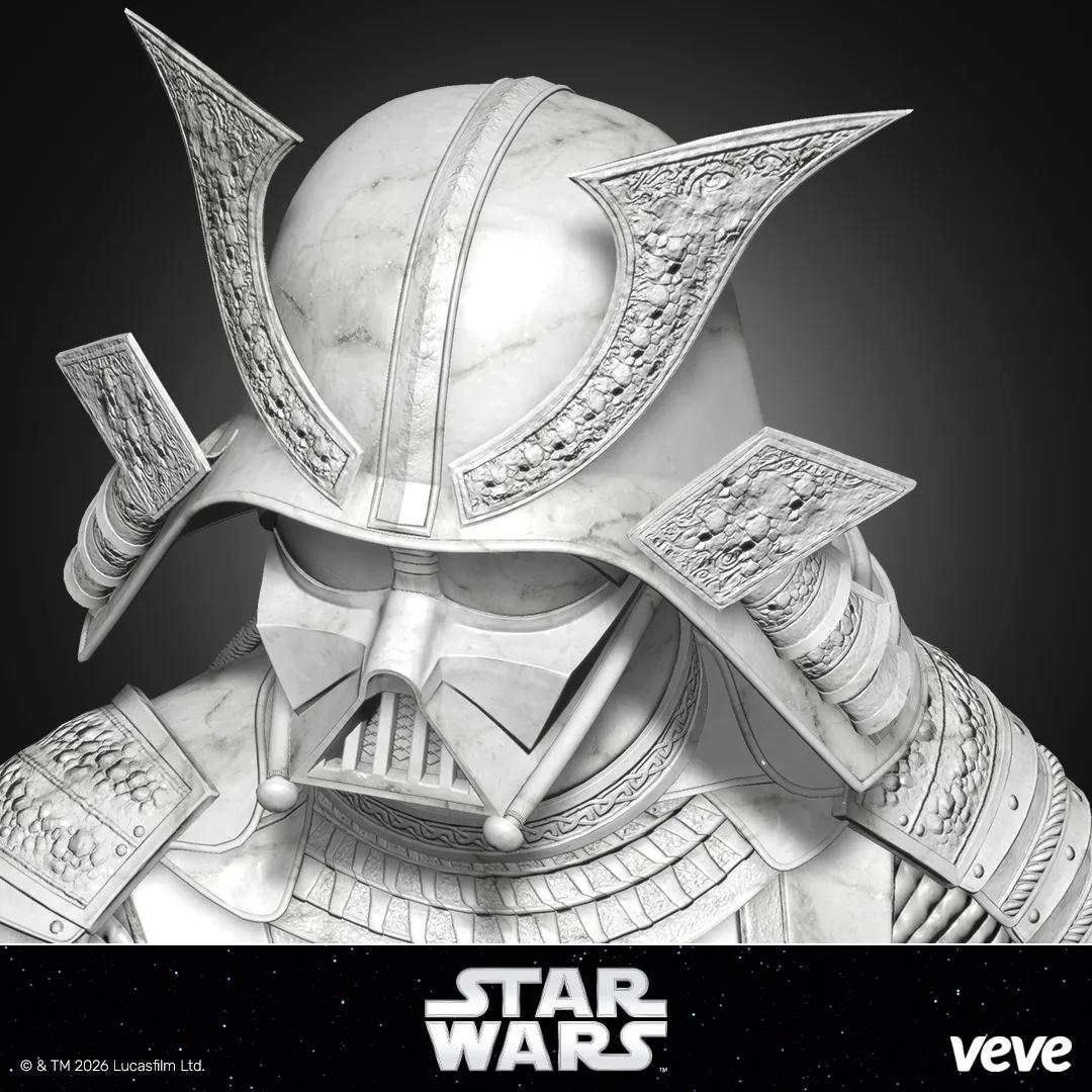 Darth Vader Bust - White Marble