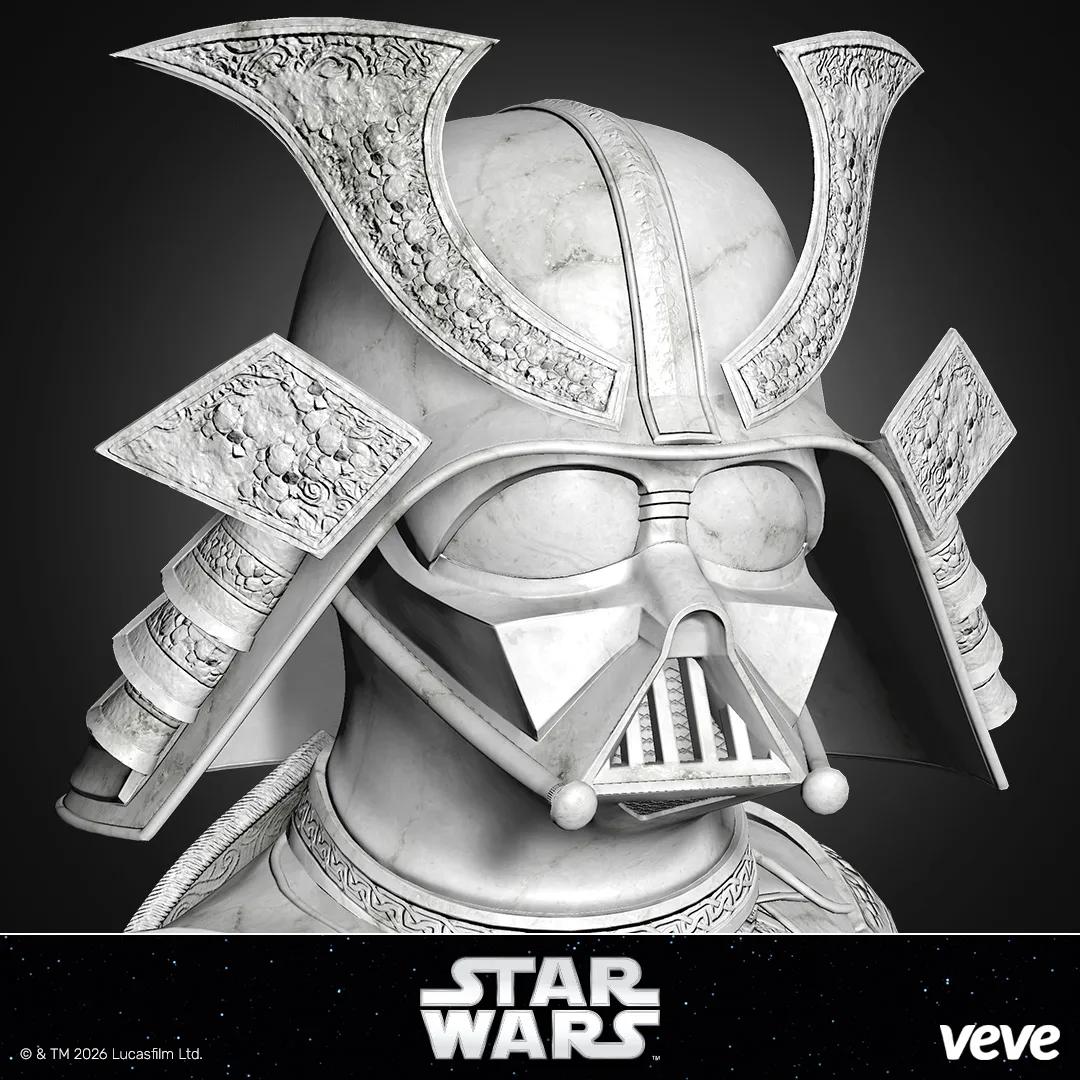 Darth Vader Bust - White Marble