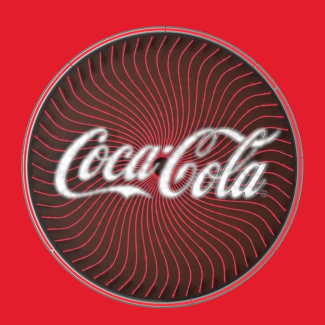 Coca-Cola Neon Sign - Spinning Disc