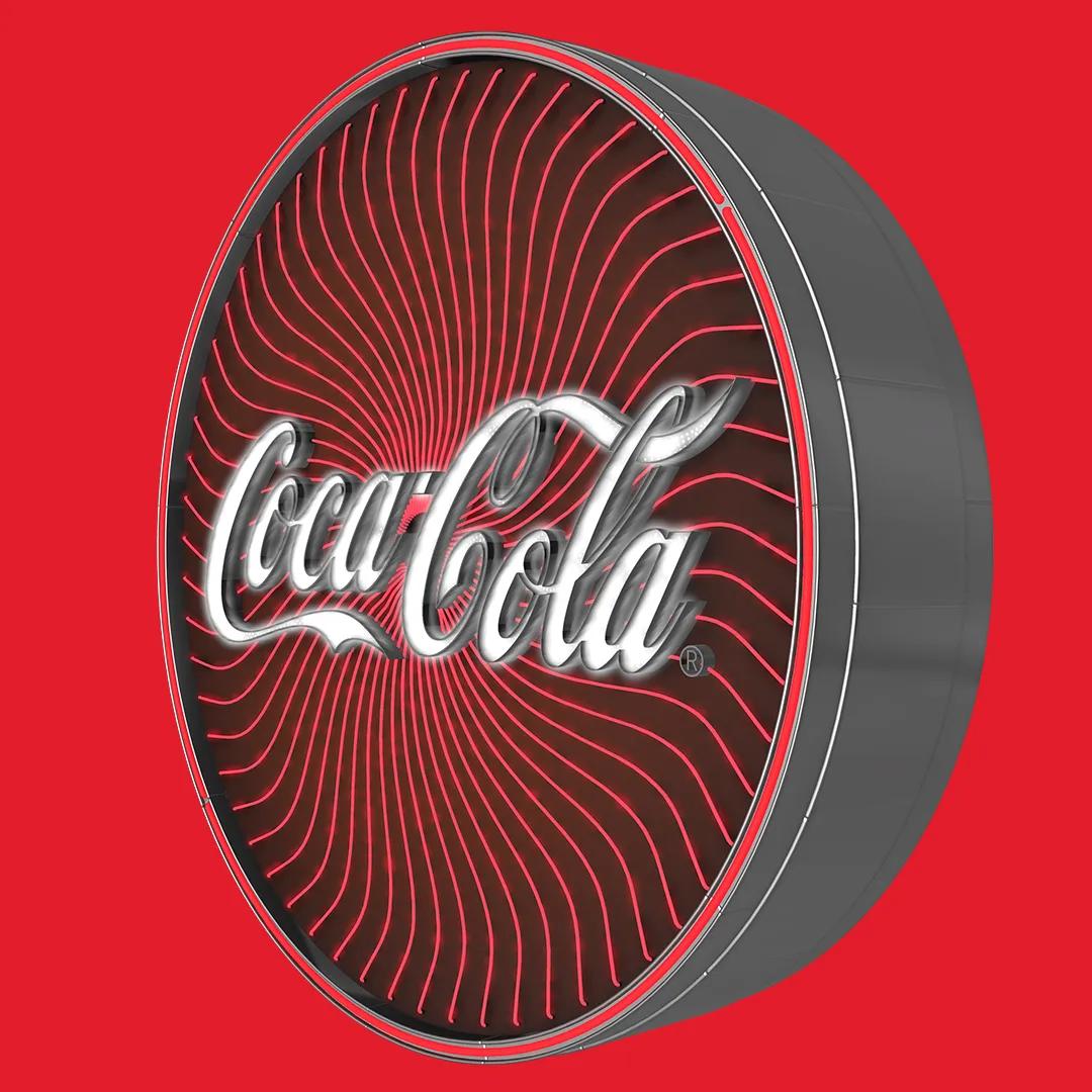 Coca-Cola Neon Sign - Spinning Disc