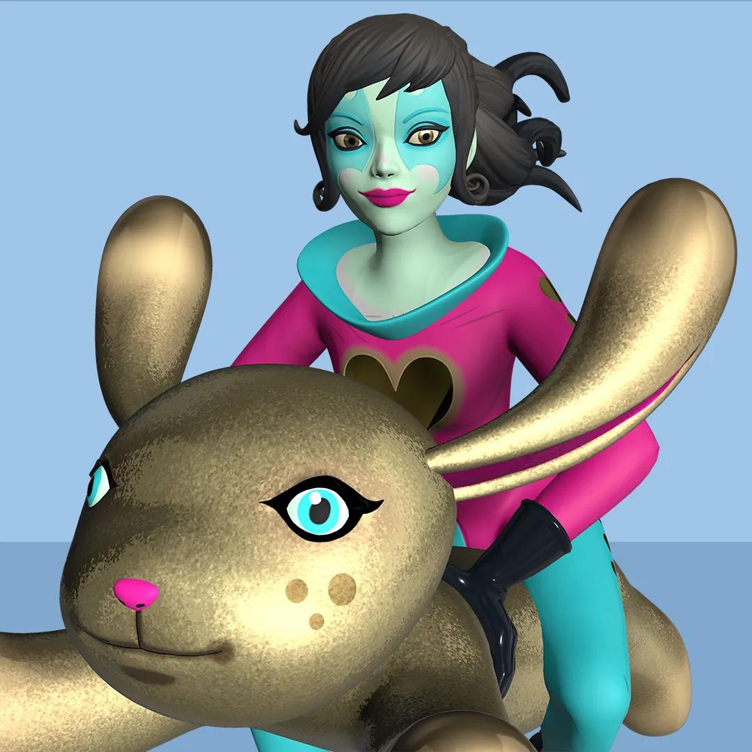 Tara McPherson: Gold Bunny Rider image 3