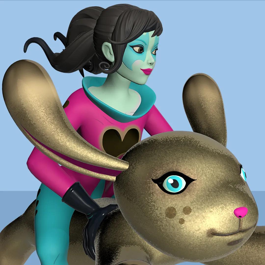 Tara McPherson: Gold Bunny Rider image 5
