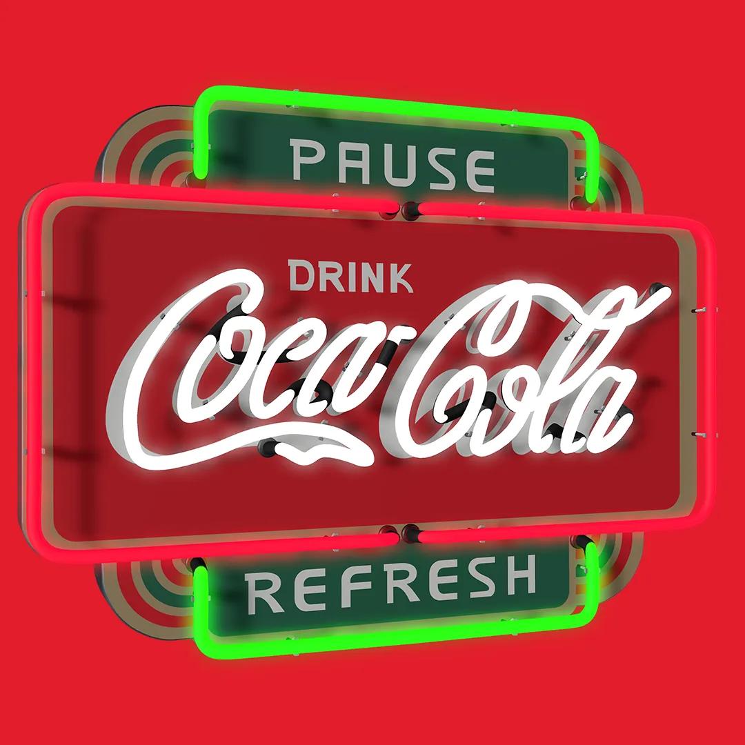 Coca-Cola Neon Sign - Pause and Refresh