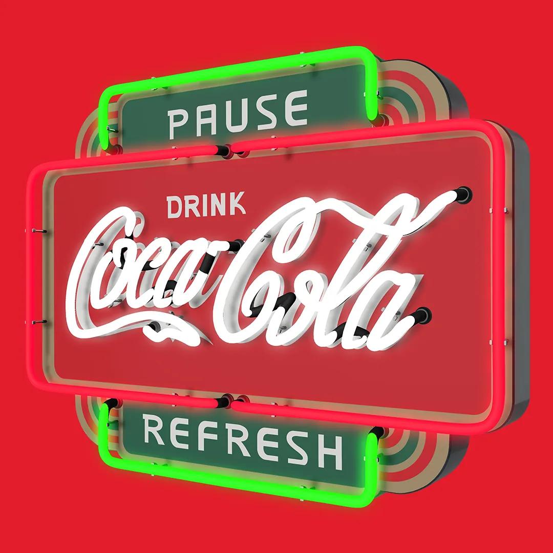 Coca-Cola Neon Sign - Pause and Refresh