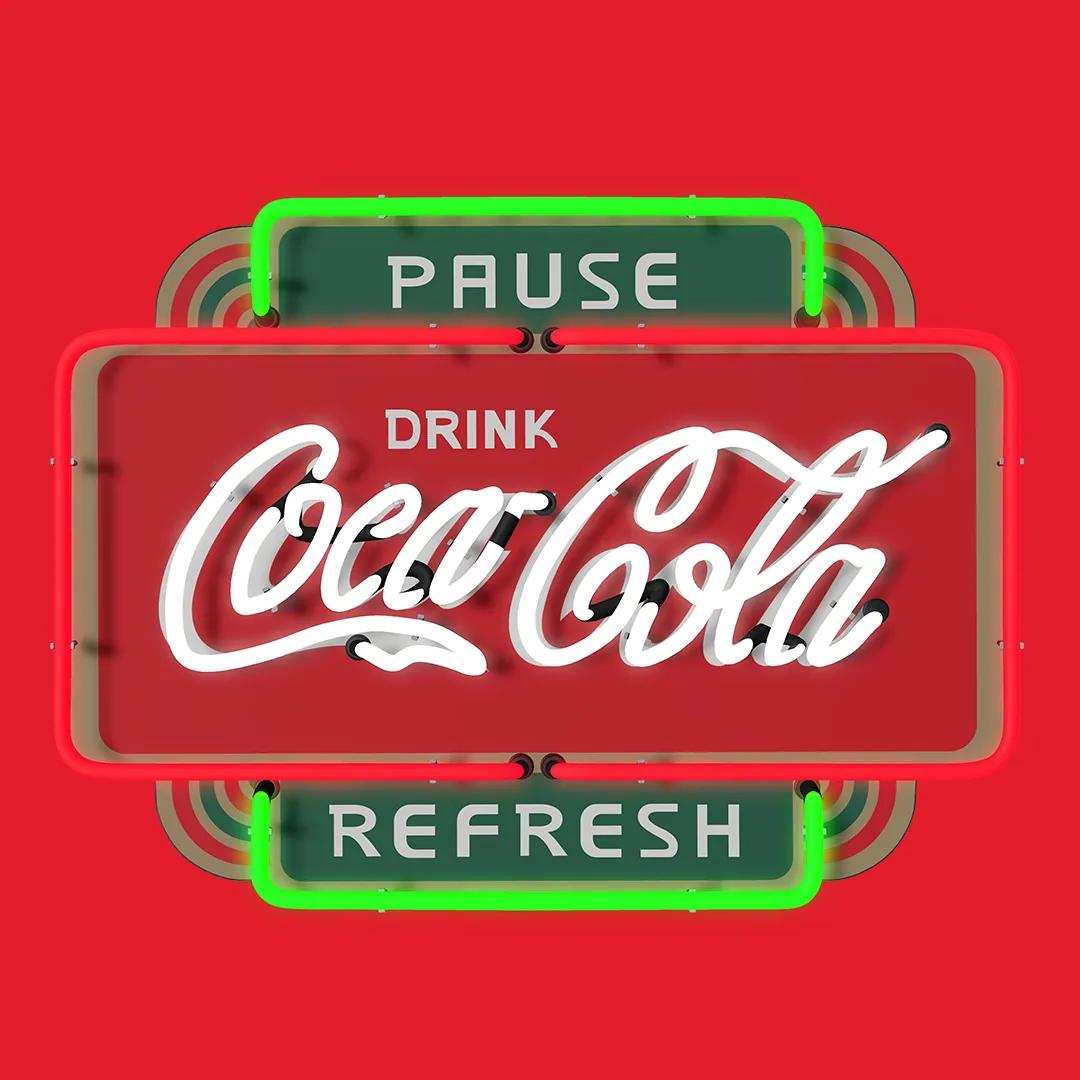 Coca-Cola Neon Sign - Pause and Refresh
