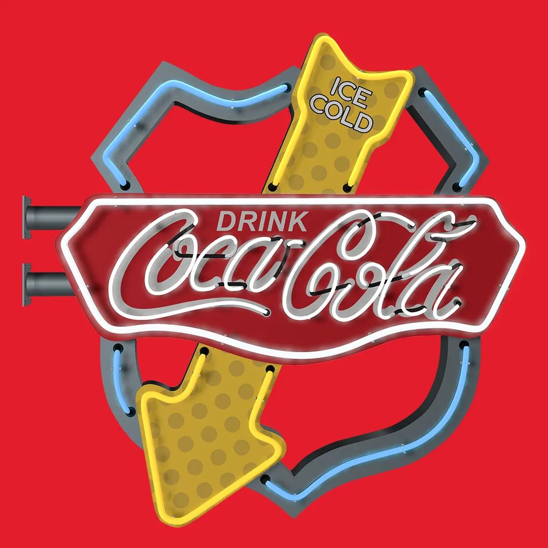 Coca-Cola Neon Sign - Arrow