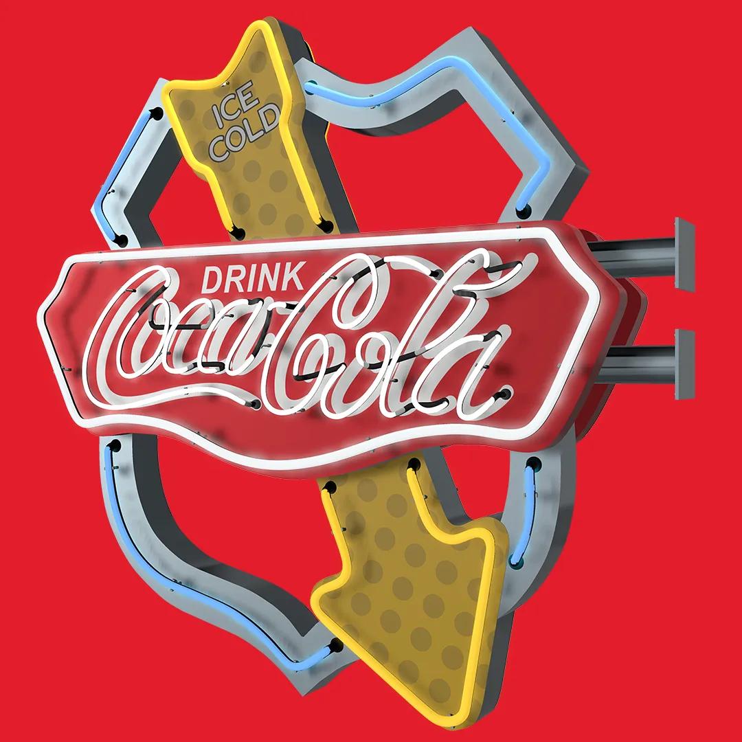 Coca-Cola Neon Sign - Arrow