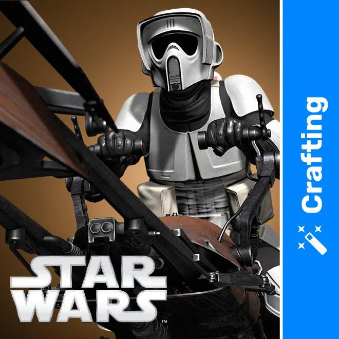 Star Wars Vehicles Series 7 - Speeder Bike (Brown) image 1