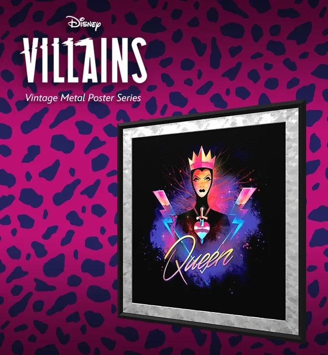 Disney Villains Vintage Metal Poster Series image 1