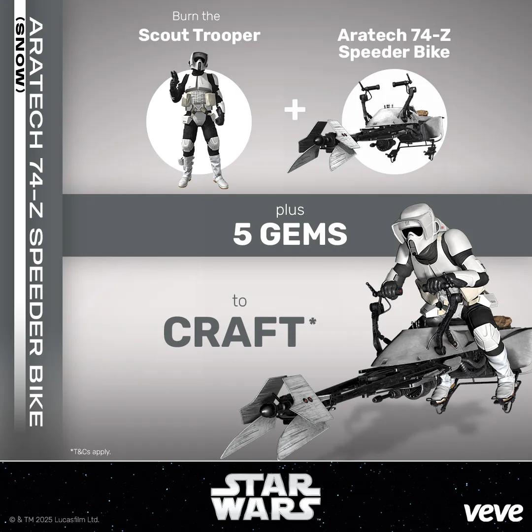 Star Wars Vehicles Series 7 - Speeder Bike (Snow) image 3