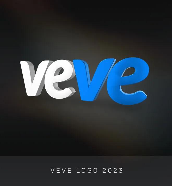 White and Blue VeVe Logo image 1