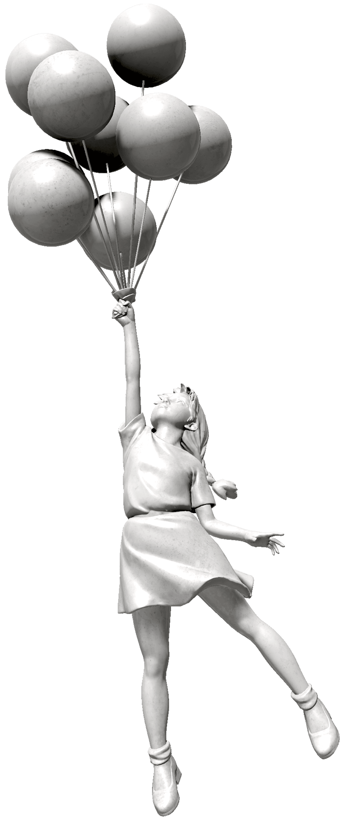 Flying Balloons Girl (Concrete Edition) image 1