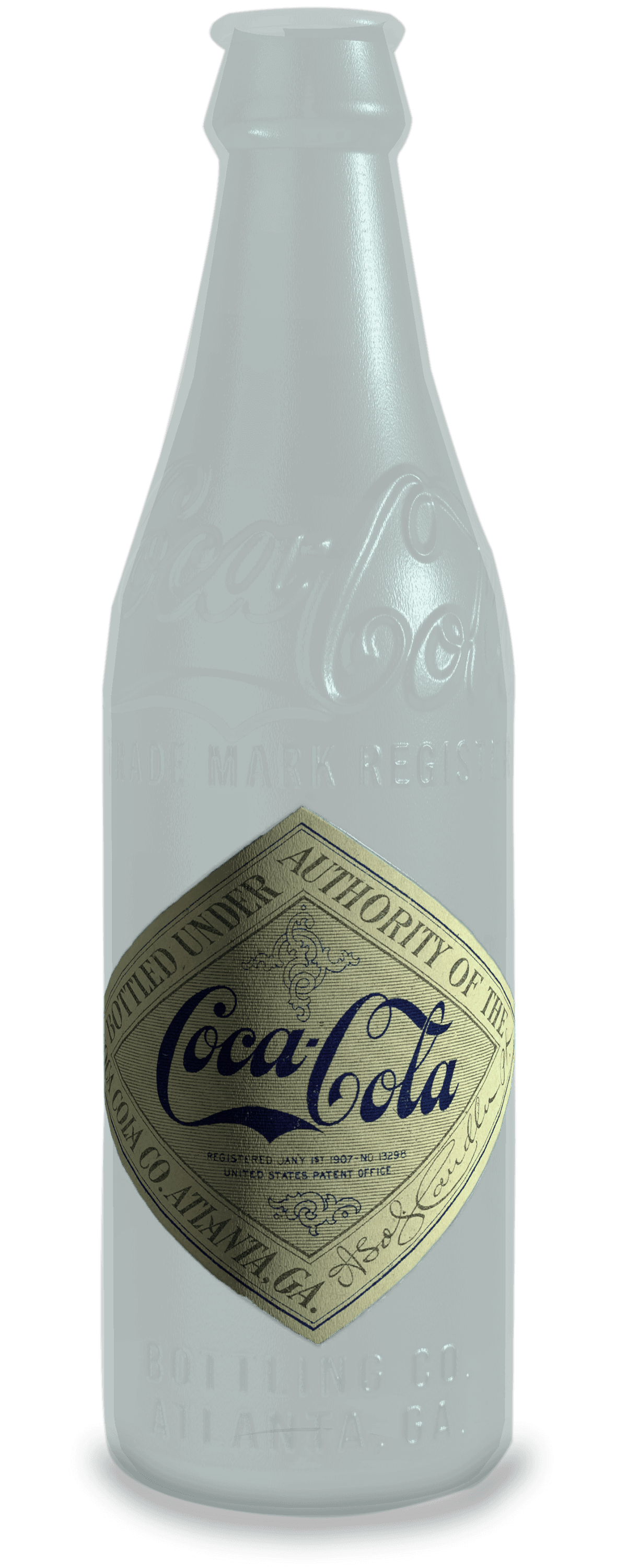 Coca-Cola – 1900 Labeled Empty Bottle image 1