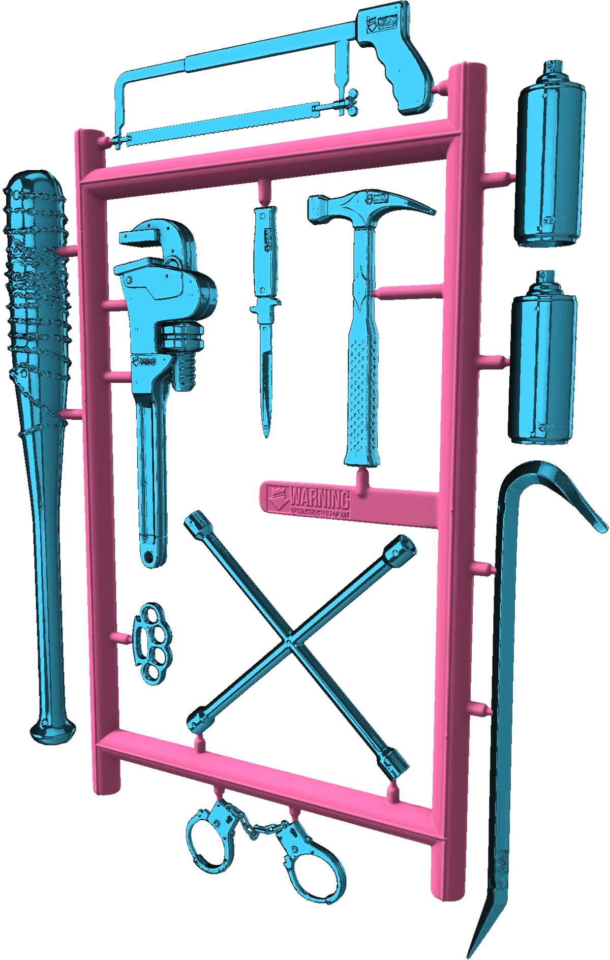 Weapon Racks – Pink Blue image 1