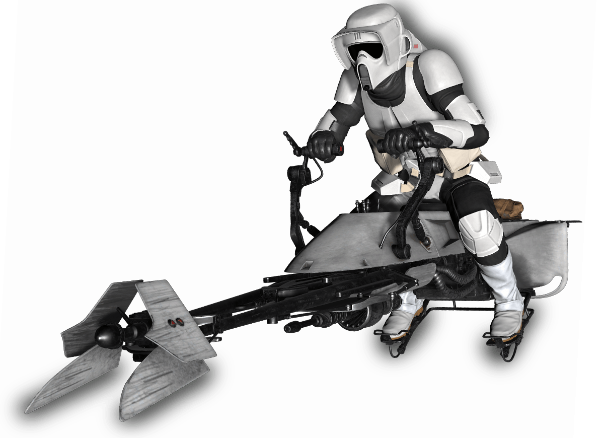 Spd64 Riders Aratech 74-Z Speeder Bike – Patrol Division (Snow)