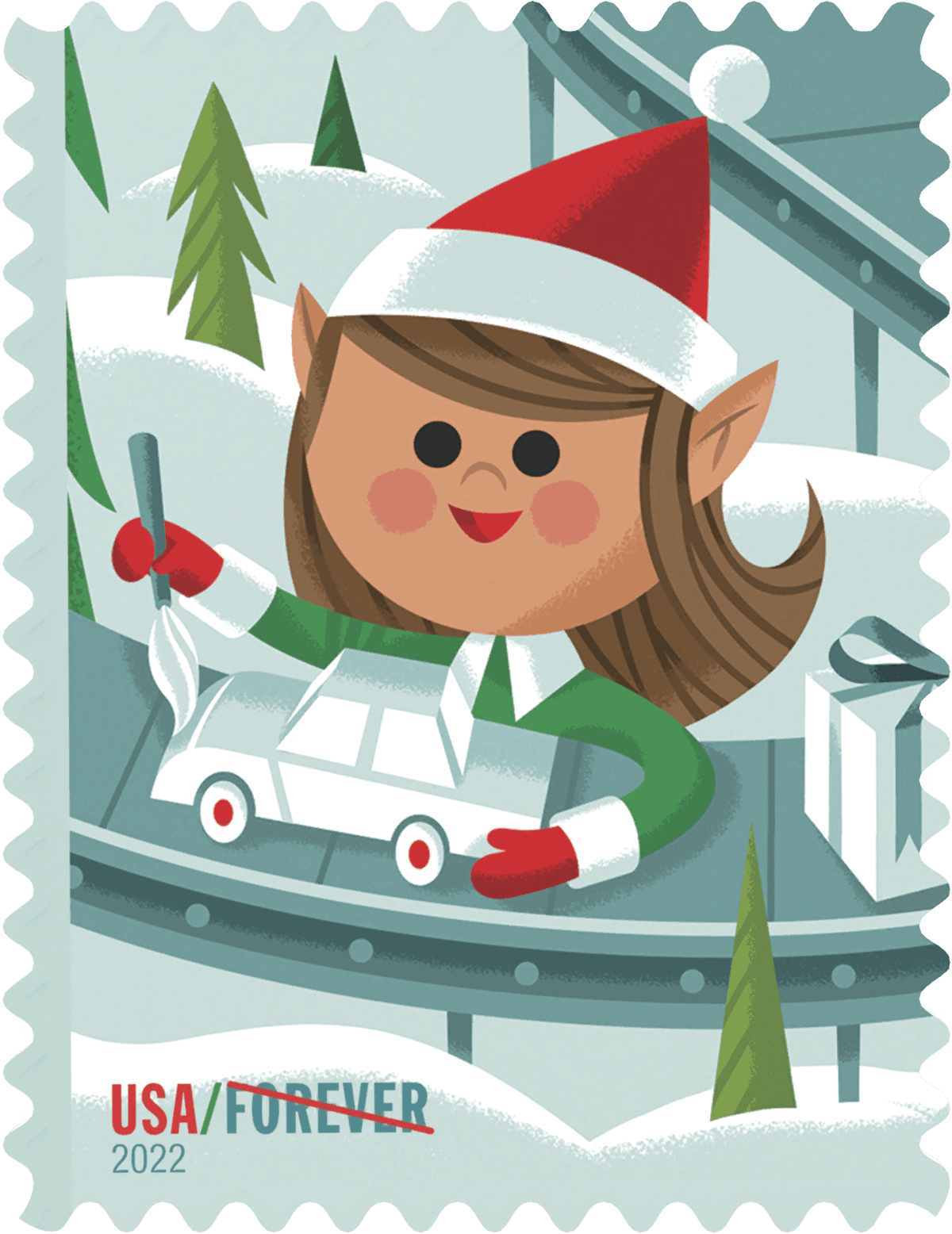 Holiday Elves - Elf with Model Car image 1