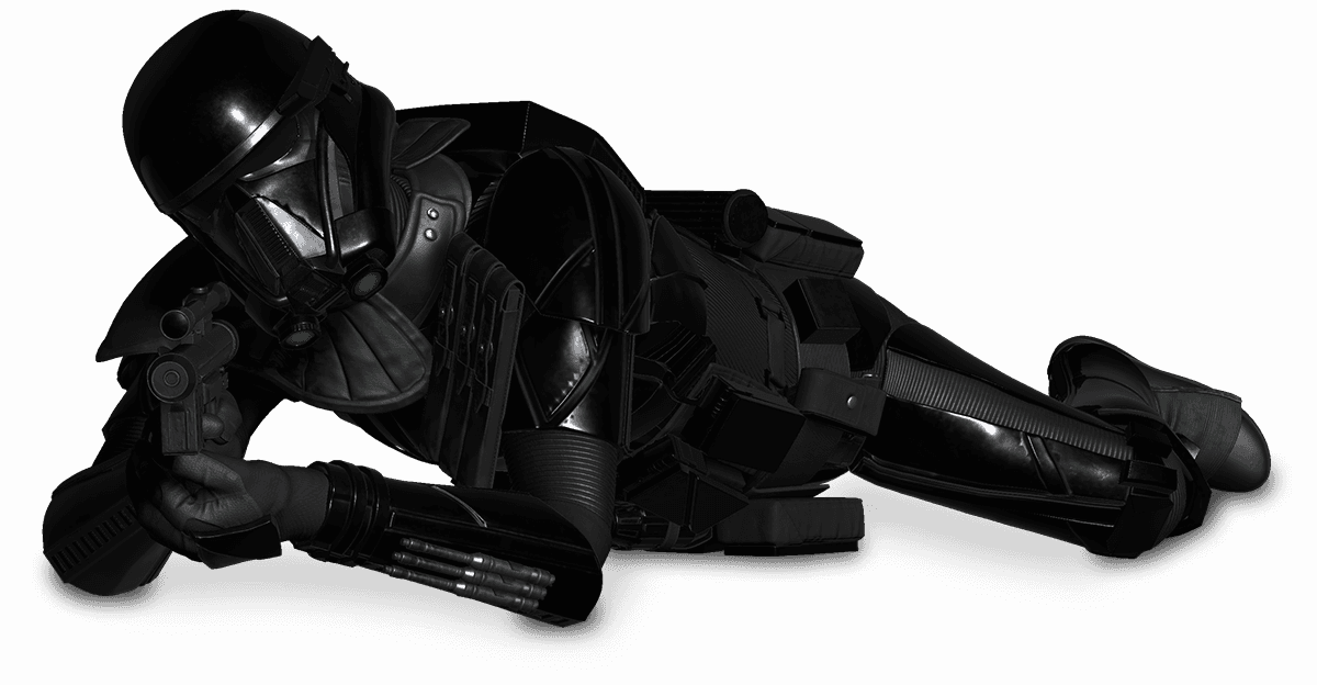 Death Trooper Pistol - Prone