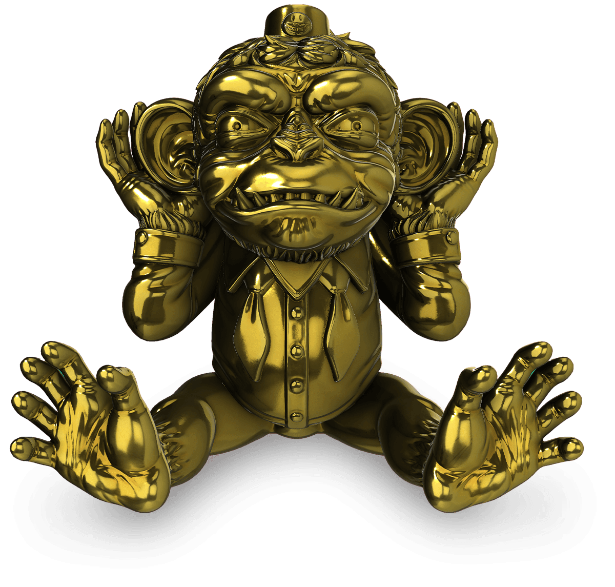 Hear More Evil Monkey - Gold image 1