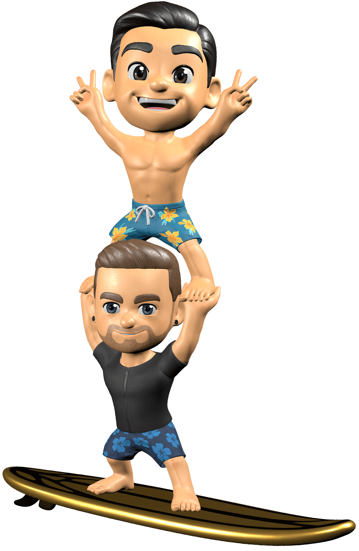 Acrobatic Surfing - Gold Collectible