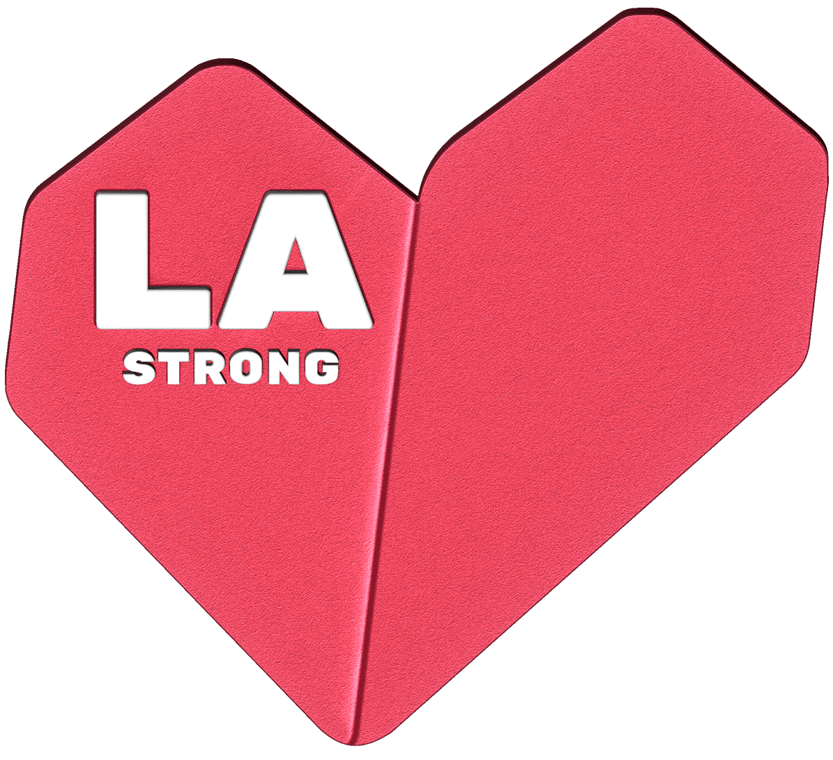 LA Strong - Red Heart