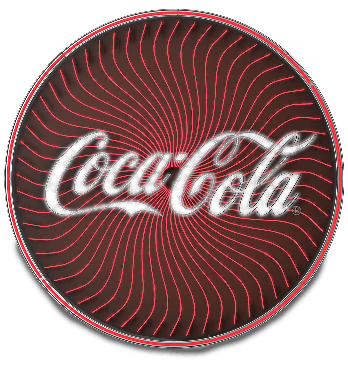 Coca-Cola Neon Sign - Spinning Disc