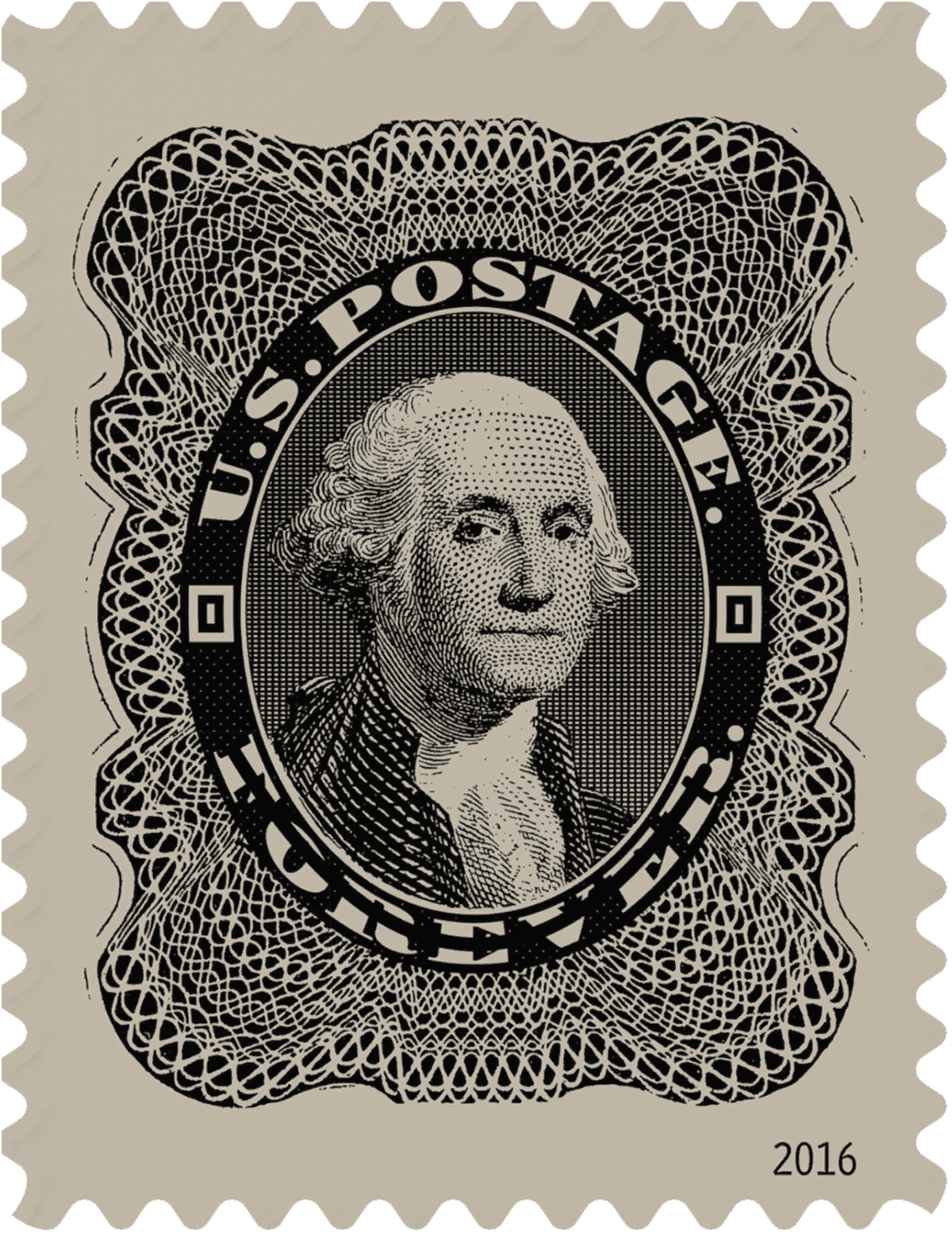 1860 George Washington (originally 24 cents) image 1