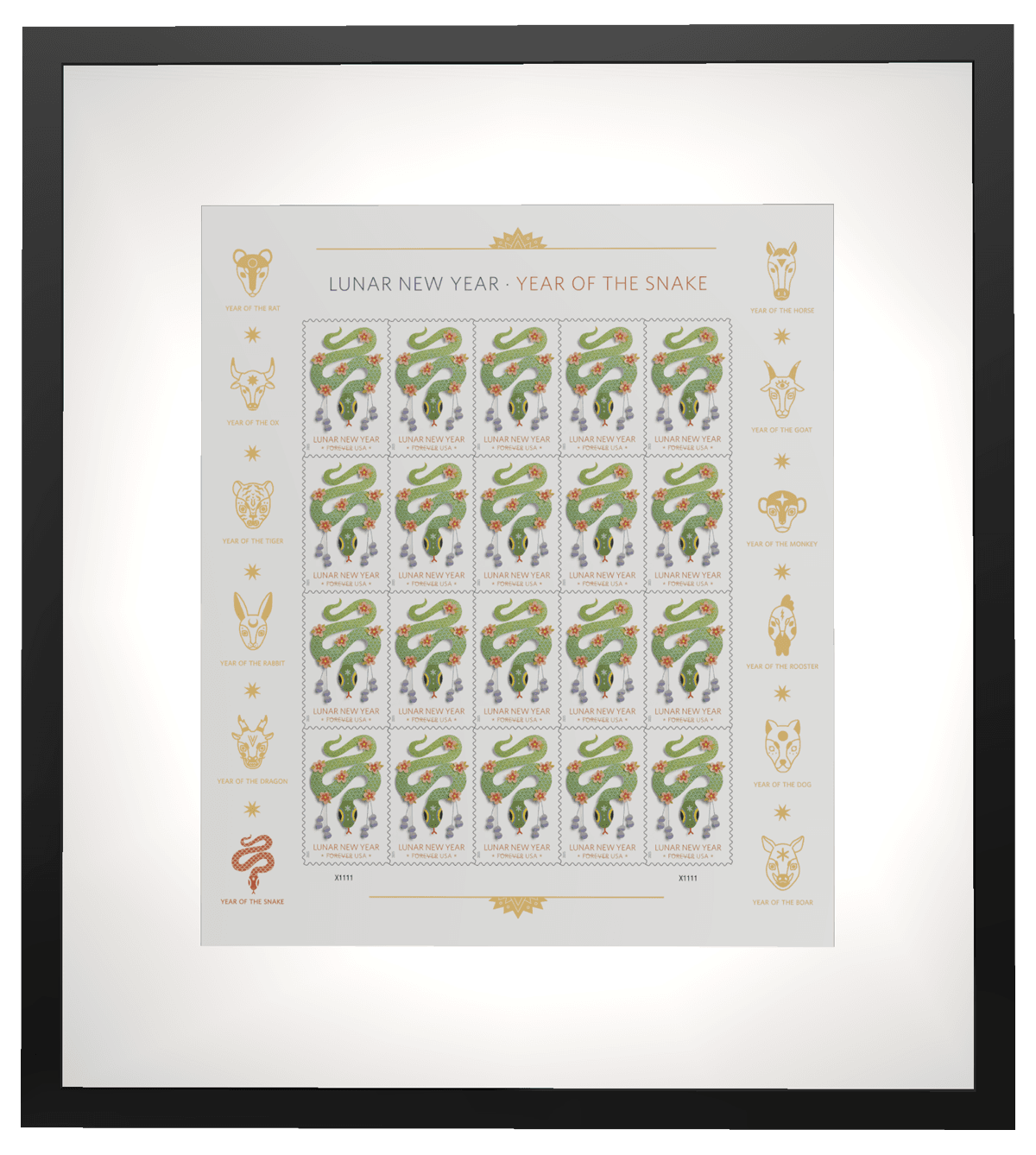 Lunar New Year: Snake - Pane of 20