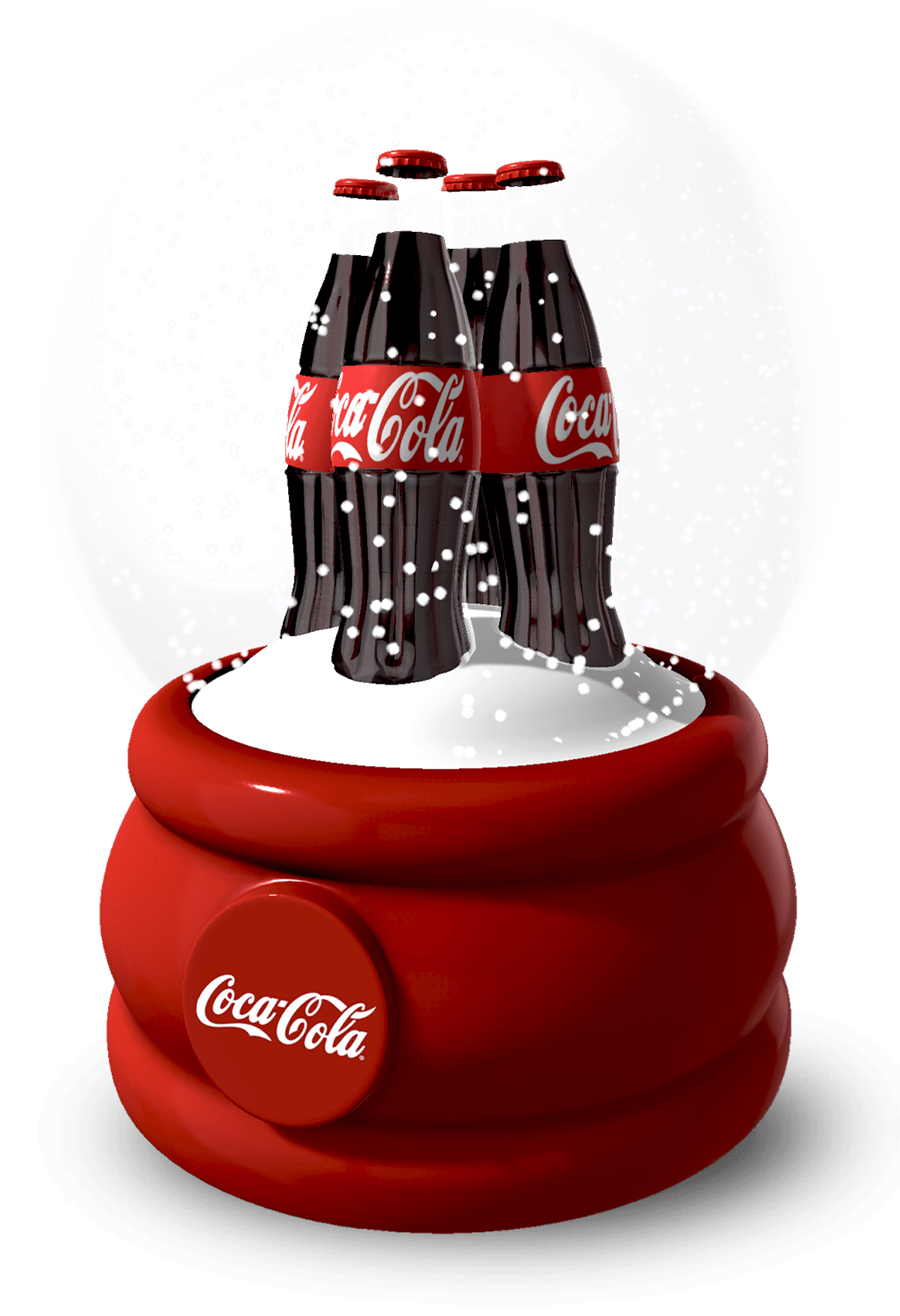 Snow Globe - 4 Coke Bottles