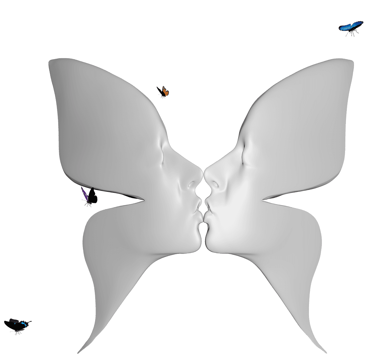 Butterfly - Gray