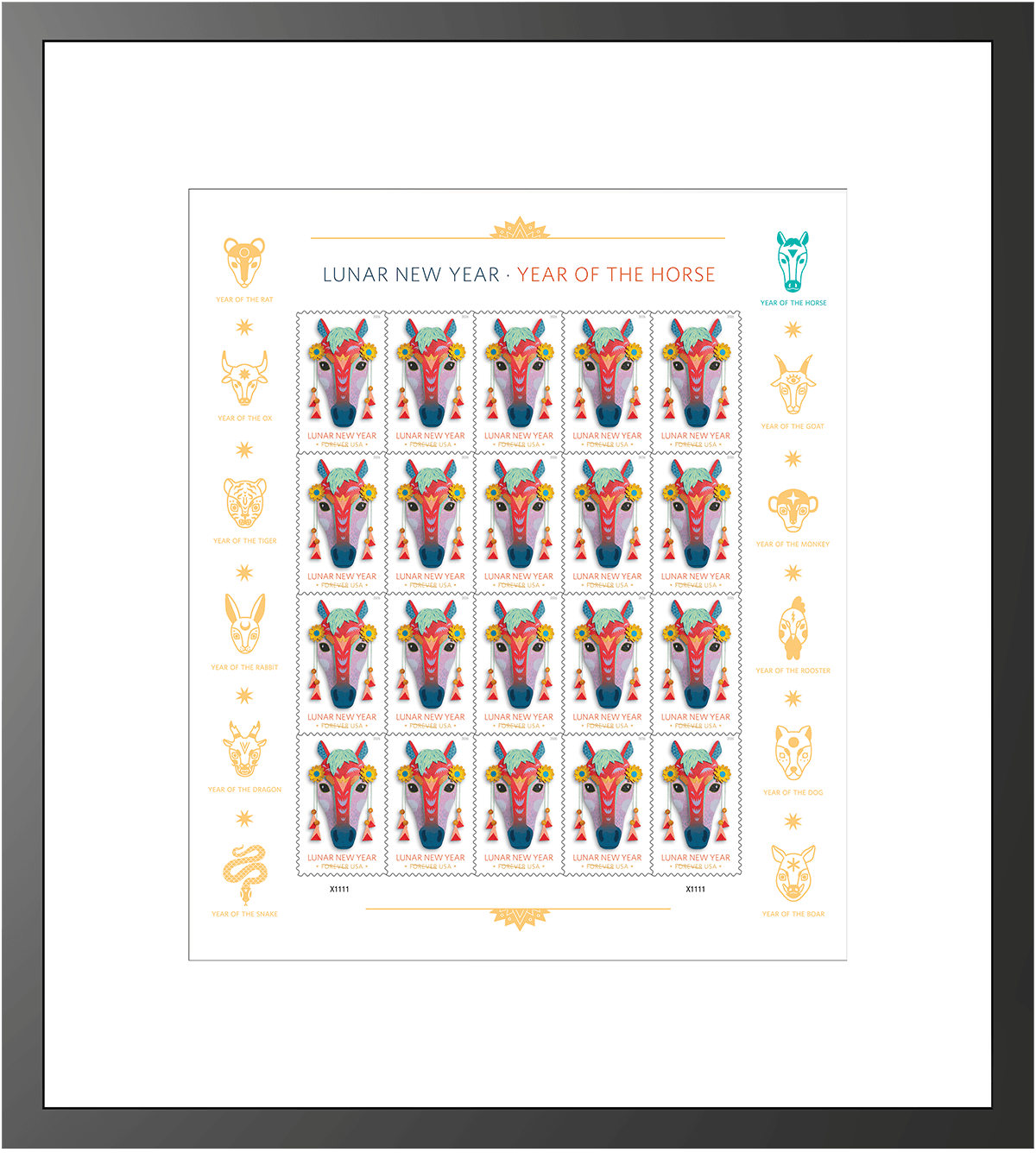 Year of the Horse - Pane of 20