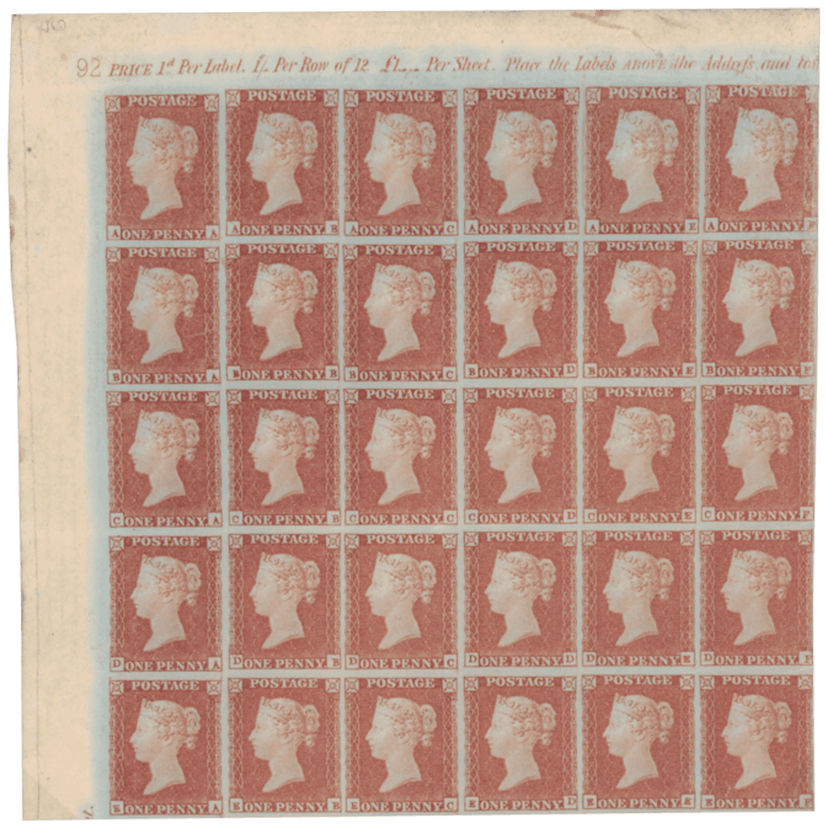 1841 Penny Red AA-EF image 1