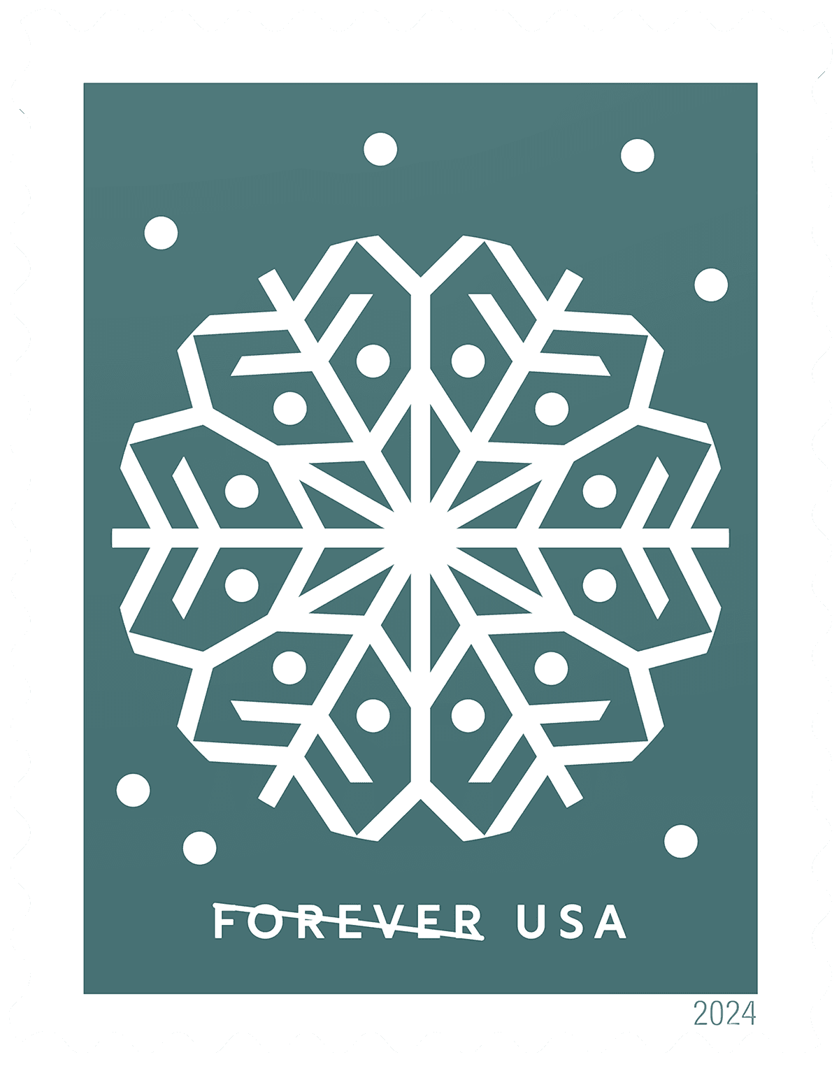 Winter Whimsy - Blue-Green image 1