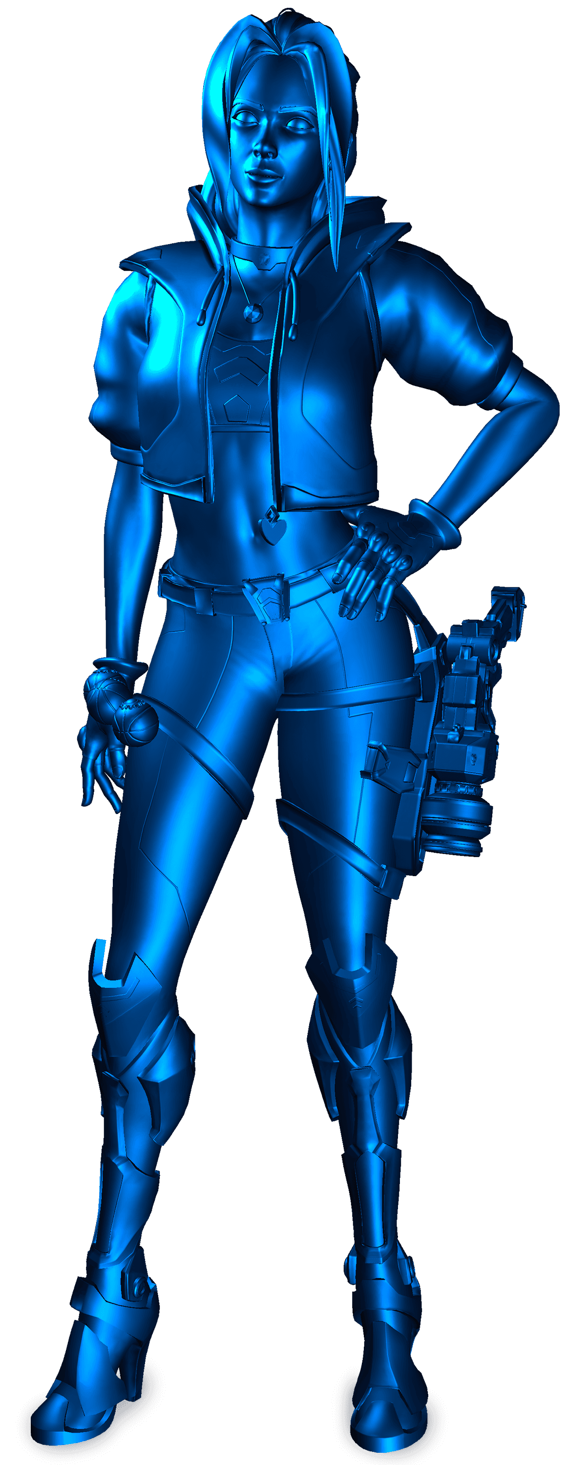 Janie - Blue Metallic