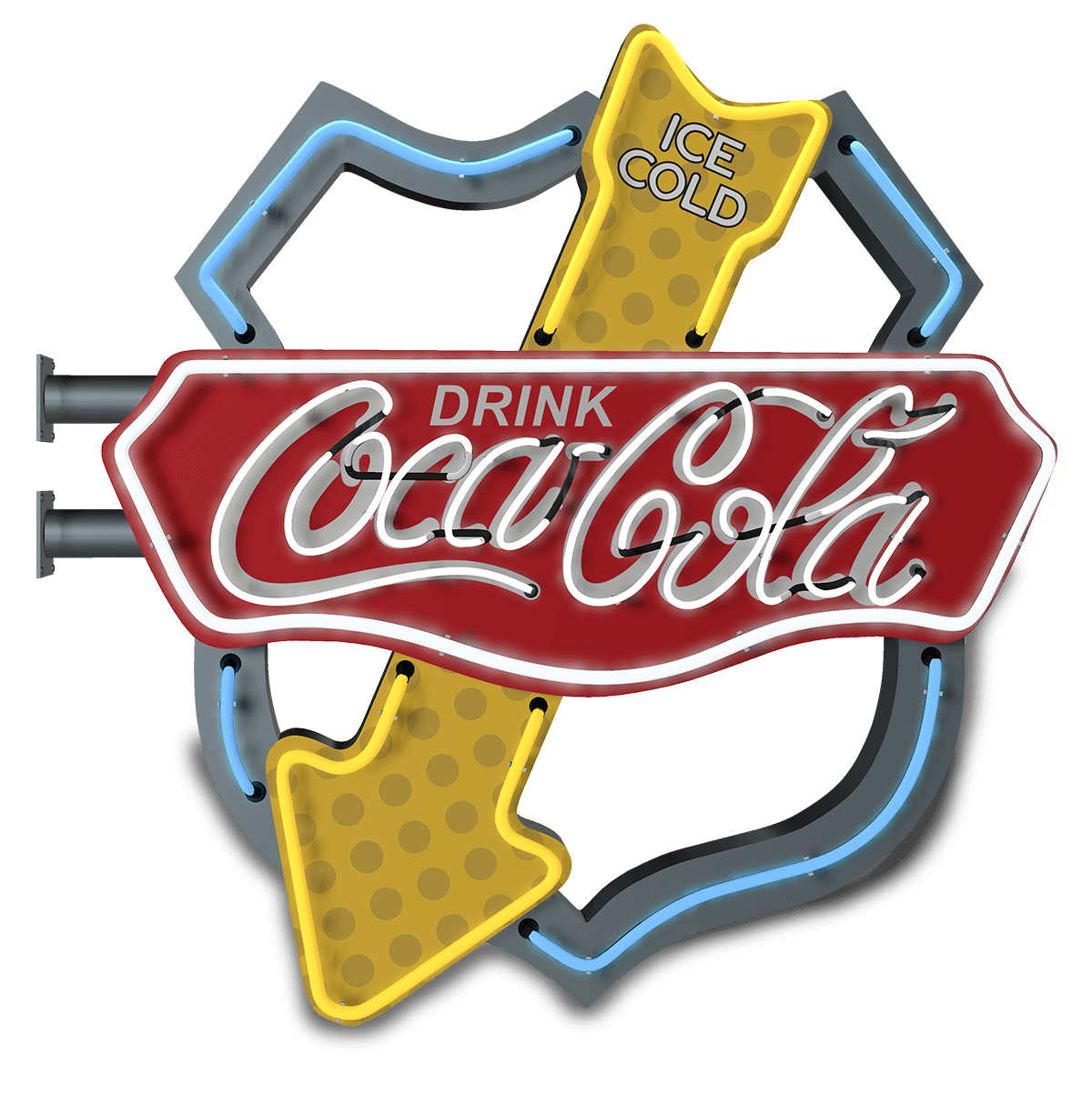 Coca-Cola Neon Sign - Arrow