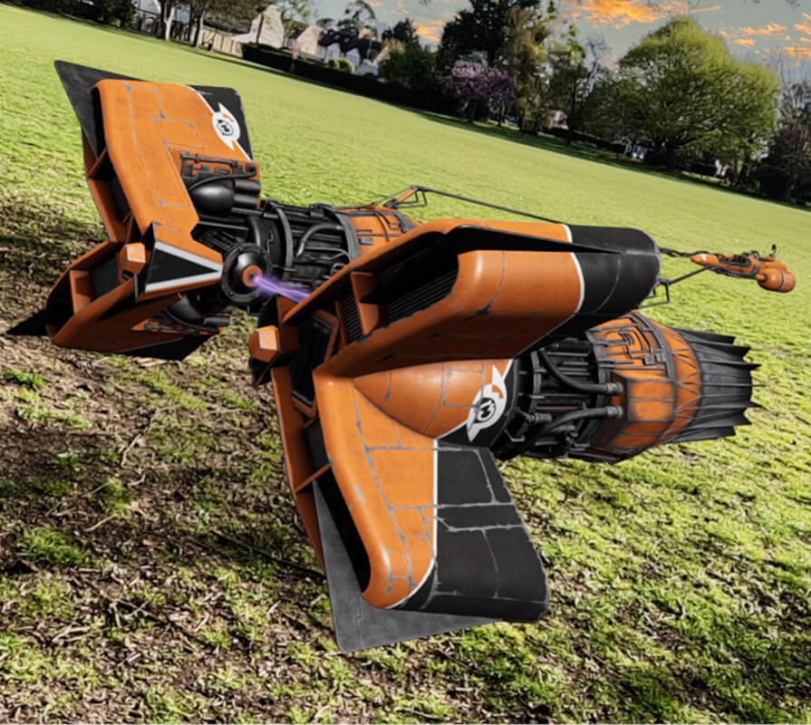 Sebulba's Podracer collectible in augmented reality