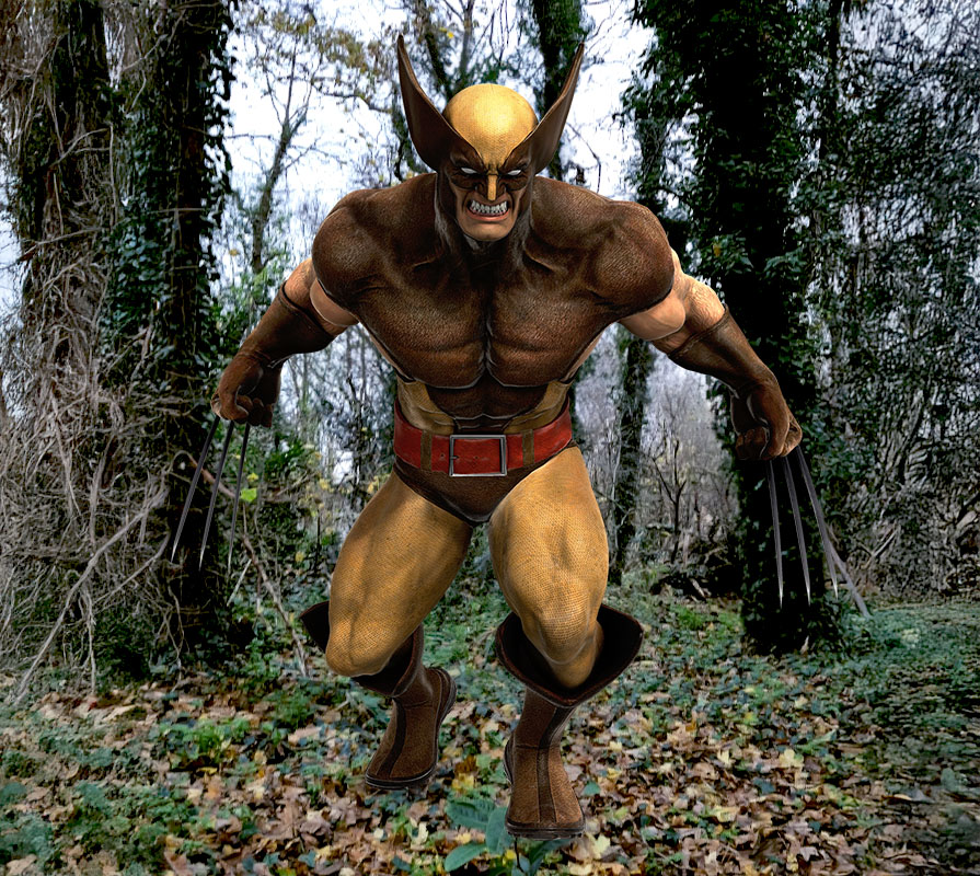 Wolverine collectible in augmented reality