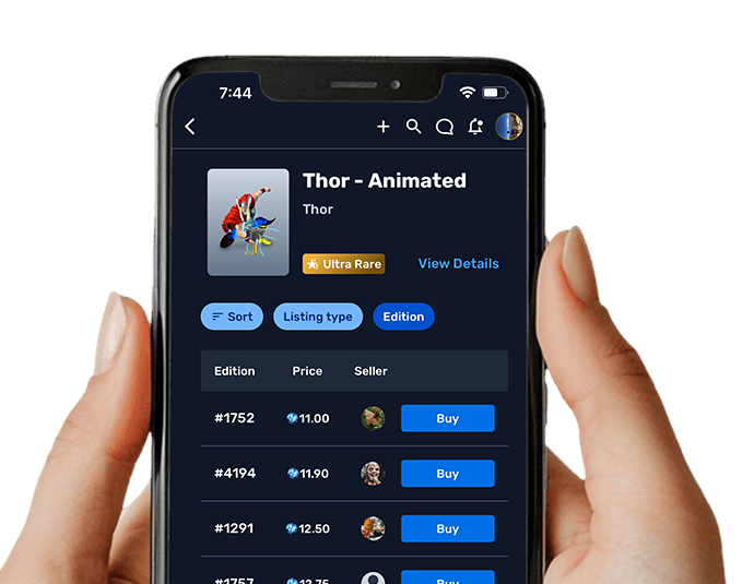 Thor collectible marketplace on VeVe