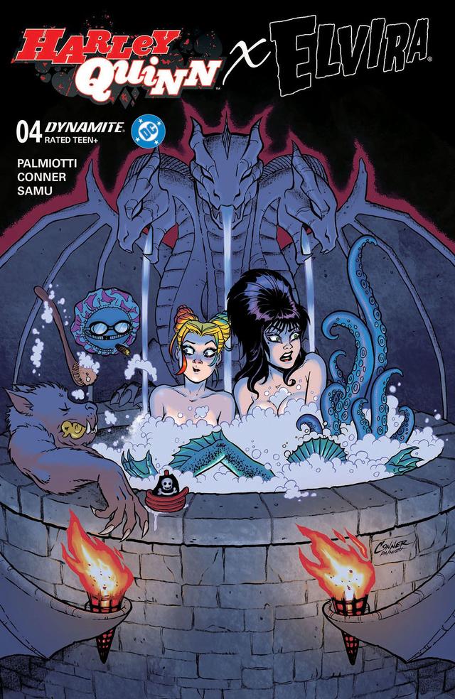 Cover for Harley Quinn X Elvira issue 4