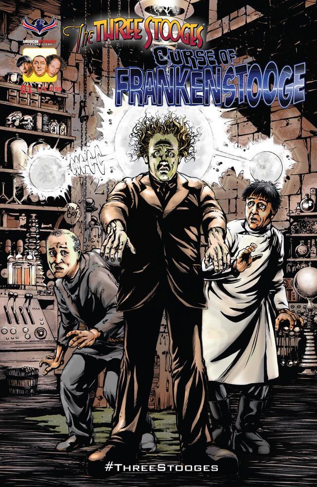 Cover for Three Stooges Curse of Frankenstooge issue 1
