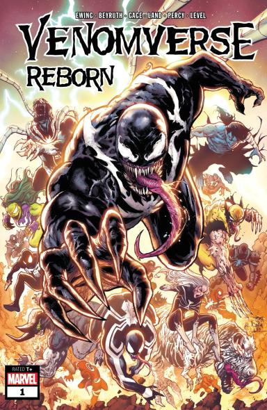 Cover for comic book series called Venomverse Reborn
