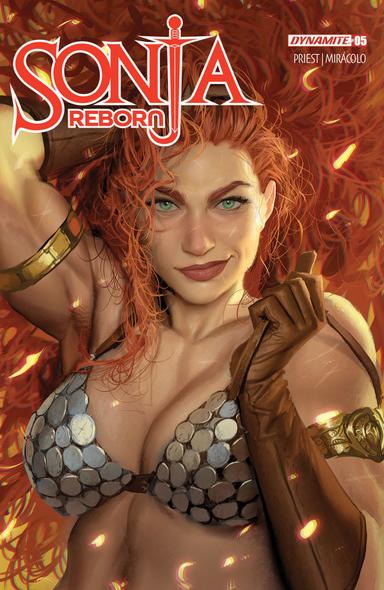 Cover for comic book series called Sonja Reborn