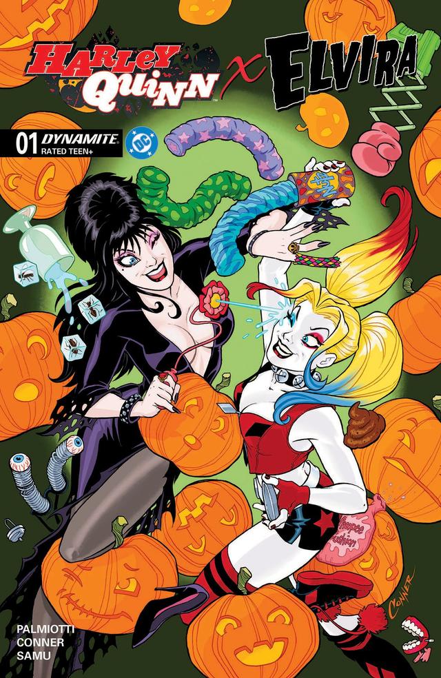 Cover for Harley Quinn X Elvira issue 1