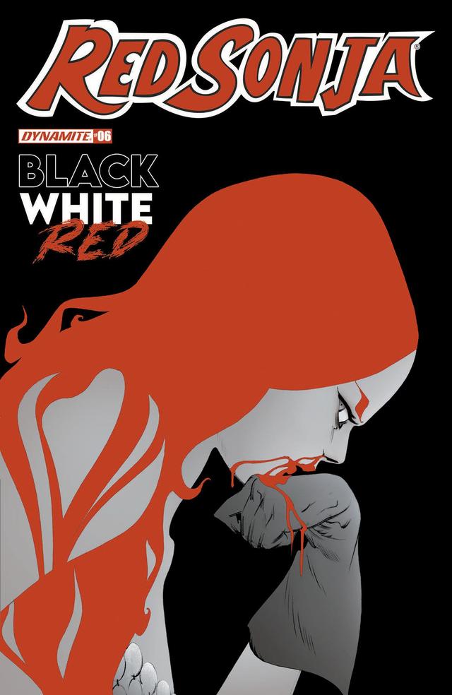 Cover for Red Sonja: Black, White, Red issue 6