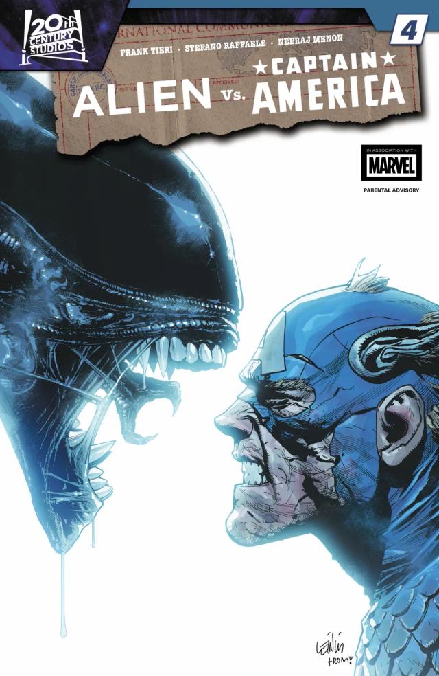 Cover for Alien Vs. Captain America issue 4