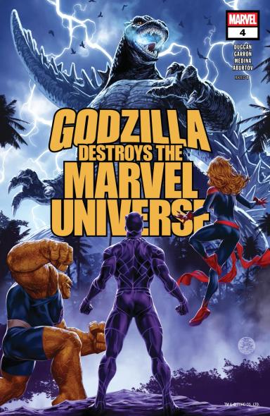 Cover for Godzilla Destroys The Marvel Universe issue number 4