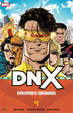 Cover for comic book series called DNX