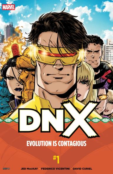Cover for comic book series called DNX